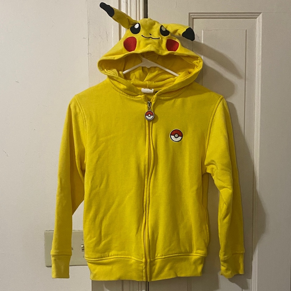 Pokemon Pikachu Yellow Kids Hoodie with Ears